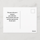 Romantische Save the Date Postkarte (Rückseite)