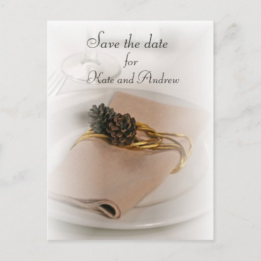 Romantische Save the Date Postkarte (Vorderseite)