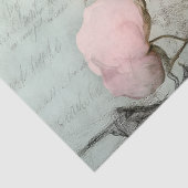 ROMANTISCHE SCHABBAUMUSTER ROSE DECOUPAY SEIDENPAPIER (Ausschnitt)