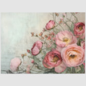 ROMANTISCHE SCHABBAUMUSTER ROSE DECOUPAY SEIDENPAPIER (Vorderseite)