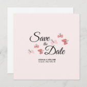 Romantische Schmetterlinge Pink retten die Daten (Vorne/Hinten)