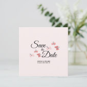 Romantische Schmetterlinge Pink retten die Daten (Stehend Vorderseite)