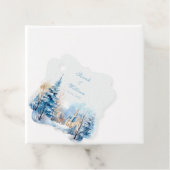 Romantische schneebedeckte Gastgeschenk Hochzeit T Geschenkanhänger (Beispiel)