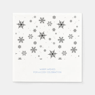 Romantische Schneeflocken Pattern Winter Hochzeit Serviette