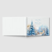 Romantische Schneekirche Hochzeitsgast Gästebuch (Voll)