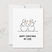 Romantische Schneemann-Liebe Feiertagskarte Gesche (Vorderseite)