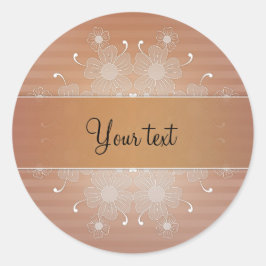 Romantische Schnörkel Runder Aufkleber