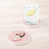 Romantische Schokolade Strawberry Herz Getränkeuntersetzer (Seite)