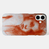 ROMANTISCHE SCHÖNHEIT / Frauenportrait in Sepia Br Case-Mate iPhone Hülle (Rückseite (Horizontal))