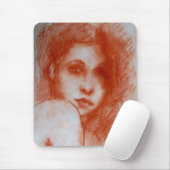 ROMANTISCHE SCHÖNHEIT / Frauenportrait in Sepia Br Mousepad (Mit Mouse)