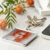 ROMANTISCHE SCHÖNHEIT / Frauenportrait in Sepia Br Schlüsselanhänger (Seite)