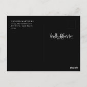 Romantische Schrift | Kalligrafie Save the Date Postkarte (Rückseite)