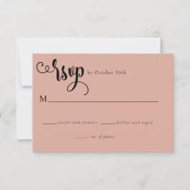 Romantische Schrift | Kalligraphische Hochzeit RSVP Karte