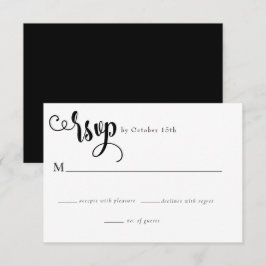 Romantische Schrift | Kalligraphische Hochzeit RSVP Karte