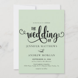 Romantische Schrift | Kalligraphische Hochzeitsein Einladung