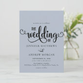 Romantische Schrift | Kalligraphische Hochzeitsein Einladung (Stehend Vorderseite)