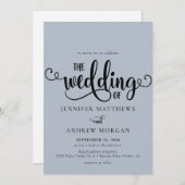 Romantische Schrift | Kalligraphische Hochzeitsein Einladung (Vorne/Hinten)