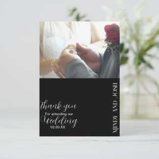 Romantische Schrift Schwarz Weiß Danke Hochzeit