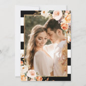 Romantische Schrift Terracotta Foto Hochzeit Einladung (Rückseite)