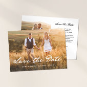 Romantische Schrift | Zwei Foto- und QR-Code Save The Date