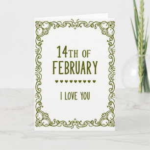 Romantische Schriftrolle Ich liebe dich Karte