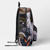Romantische Schwäne im Winterwunderland Bedruckter Rucksack (Links)