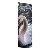 Romantische Schwäne im Winterwunderland Thermosbecher (Nach rechts gedreht)