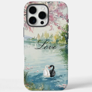 Romantische Schwäne Liebe iPhone 16 Pro Max Hülle