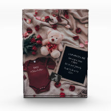 Romantische Schwangerschaftsankündigung mit Rose &