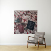 Romantische Schwangerschaftsankündigung mit Rose & Wandteppich (Beispiel)