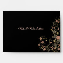Romantische Schwarz-Tee-Rosa-Blumenhochzeit