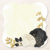 Romantische Schwarz-Weiß-Blume Untersetzer (Vorderseite)