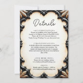 Romantische Schwarz-Weiß-Klassik Einladung (Rückseite)