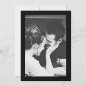 Romantische Schwarz-Weiß-Monogramm-Hochzeit Einladung (Rückseite)