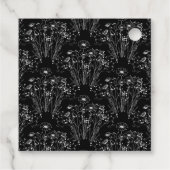 Romantische Schwarz-weiße botanische Hochzeit Viel Geschenkanhänger (Rückseite)