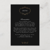 Romantische Schwarz-weiße Mono-Hochzeit Begleitkarte (Vorderseite)