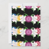 Romantische Schwarze Boho farbenfrohe Rose Blumenh Save The Date (Rückseite)