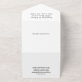 Romantische Schwarze einfache kalligraphische Hoch All In One Einladung (Außenbereich)