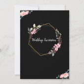 Romantische Schwarze Kalligrafie - Einladung zur H (Rückseite)