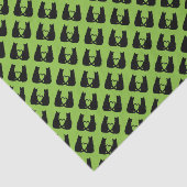 Romantische Schwarze Katzen in Liebe Herzform Hoch Seidenpapier (Ausschnitt)