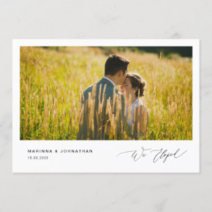 Romantische schwarze Schrift, Hochzeit auf der Flu Einladung