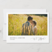 Romantische schwarze Schrift, Hochzeitsfeier Einladung (Vorderseite)