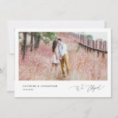 Romantische schwarze Schrift, Hochzeitsfeier Einladung (Vorderseite)