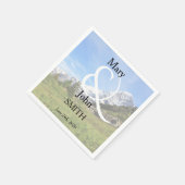 Romantische Schweiz Hochzeit Serviette (Ecke)