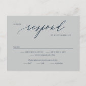 Romantische Script-bearbeitbare UAWG-Antwortkarte Postkarte (Vorderseite)