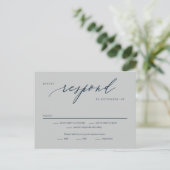 Romantische Script-bearbeitbare UAWG-Antwortkarte Postkarte (Stehend Vorderseite)