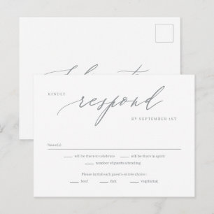 Romantische Script-bearbeitbare UAWG-Antwortkarte Postkarte