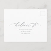 Romantische Script-bearbeitbare UAWG-Antwortkarte Postkarte (Rückseite)