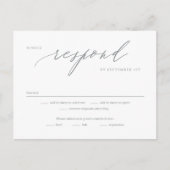 Romantische Script-bearbeitbare UAWG-Antwortkarte Postkarte (Vorderseite)