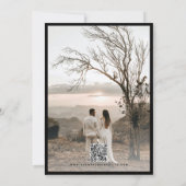 Romantische Script Calligrafy Add Foto Wedding Ger Save The Date (Rückseite)